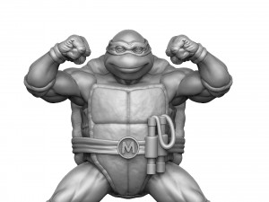 TURTLES 1987 SET FOR 3D PRINT 4 CHARACTERS 3D Model