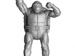 TURTLES 1987 SET FOR 3D PRINT 4 CHARACTERS 3D Model