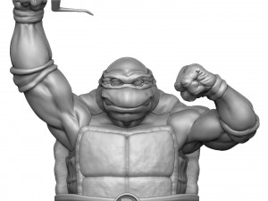 TURTLES 1987 SET FOR 3D PRINT 4 CHARACTERS 3D Model