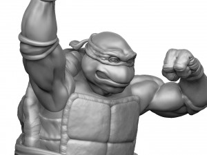 TURTLES 1987 SET FOR 3D PRINT 4 CHARACTERS 3D Model
