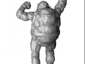 TURTLES 1987 SET FOR 3D PRINT 4 CHARACTERS 3D Model