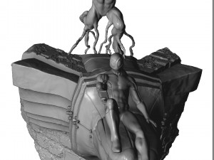 SPIDER-MAN AND VENOM DIORAMA FOR 3D PRINT STL Modèles 3D en vedette