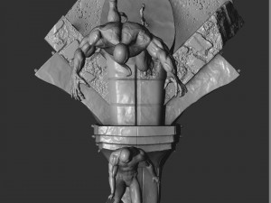 SPIDER-MAN AND VENOM DIORAMA FOR 3D PRINT STL Modèles 3D en vedette