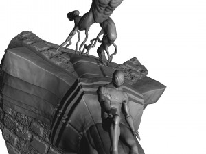 SPIDER-MAN AND VENOM DIORAMA FOR 3D PRINT STL Modèles 3D en vedette
