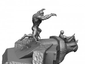 SPIDER-MAN AND VENOM DIORAMA FOR 3D PRINT STL Modèles 3D en vedette
