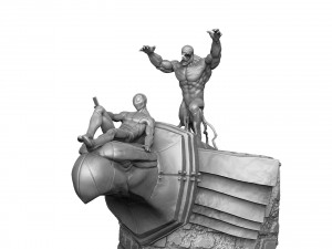 SPIDER-MAN AND VENOM DIORAMA FOR 3D PRINT STL Modèles 3D en vedette