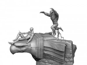 SPIDER-MAN AND VENOM DIORAMA FOR 3D PRINT STL Modèles 3D en vedette