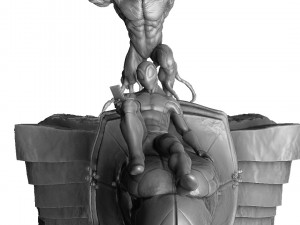 SPIDER-MAN AND VENOM DIORAMA FOR 3D PRINT STL Modèles 3D en vedette