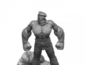 Popeye the Sailor FOR 3D PRINT STL 3D Model