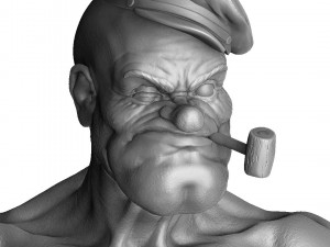 Popeye the Sailor FOR 3D PRINT STL Modelo 3D