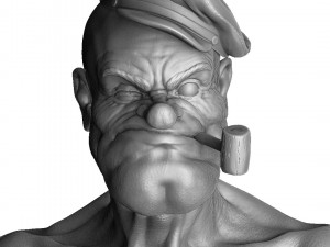 Popeye the Sailor FOR 3D PRINT STL Modelo 3D