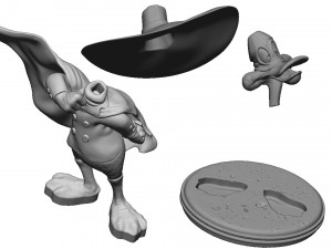 Darkwing Duck FOR 3D PRINT STL 3D Model