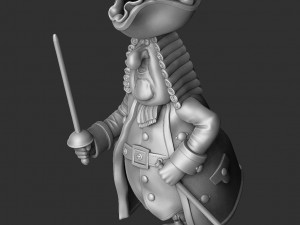 Squire John Trelawney for 3d print stl asemble 3D 打印模型