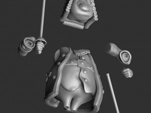 Squire John Trelawney for 3d print stl asemble 3D 打印模型