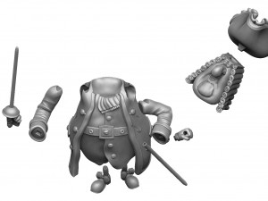Squire John Trelawney for 3d print stl asemble 3D 打印模型