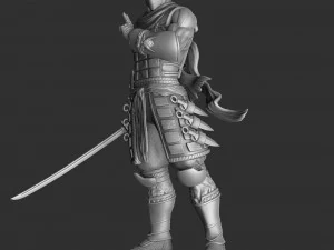 RYU HAYABUSA Ninja Gaiden con una spada 1 per la stampa 3D STL Modello 3D