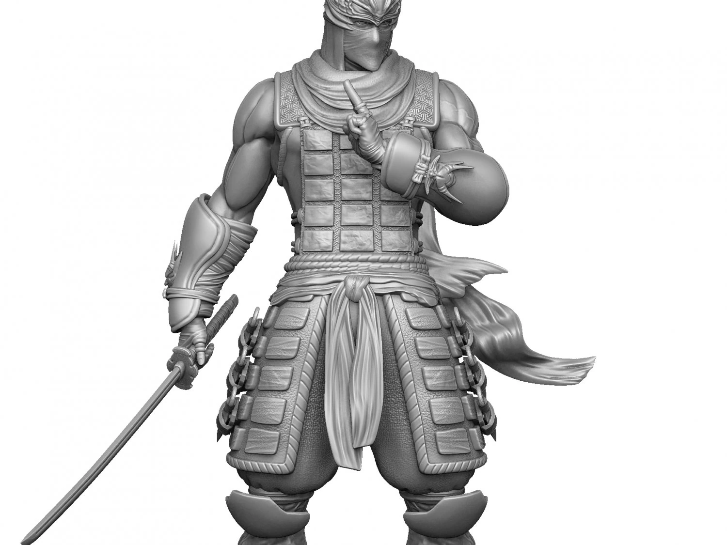 RYU HAYABUSA Ninja Gaiden con una spada 1 per la stampa 3D STL Modello 3D .c4d .max .obj .3ds .fbx .stl .blend 
