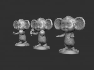 Cheburashka SEVERAL OPTIONS for 3D print STL 3D Print Model