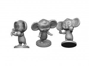 Cheburashka SEVERAL OPTIONS for 3D print STL 3D Print Model