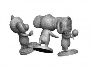 Cheburashka SEVERAL OPTIONS for 3D print STL 3D Print Model
