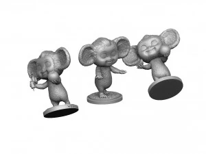 Cheburashka SEVERAL OPTIONS for 3D print STL 3D Print Model