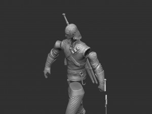The Witcher Geralt of Rivia 3 for 3D printing STL Modèles 3D en vedette