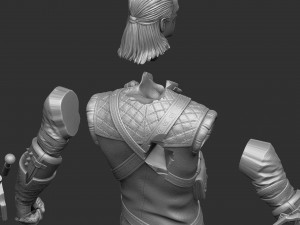 The Witcher Geralt of Rivia 3 for 3D printing STL Modèles 3D en vedette