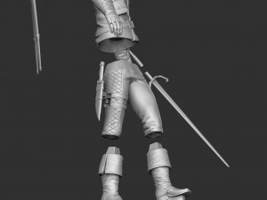 The Witcher Geralt of Rivia 3 for 3D printing STL Modèles 3D en vedette