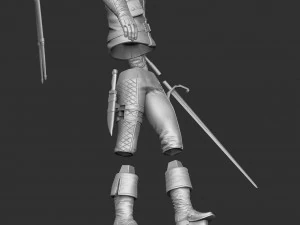 The Witcher Geralt of Rivia 3 for 3D printing STL 3D Print Model
