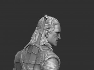 The Witcher Geralt of Rivia 3 for 3D printing STL Modèles 3D en vedette