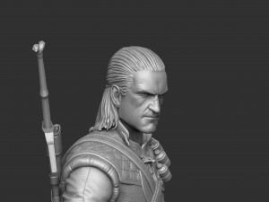 The Witcher Geralt of Rivia 3 for 3D printing STL Modèles 3D en vedette