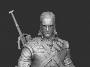 The Witcher Geralt of Rivia 3 for 3D printing STL Modèles 3D en vedette