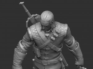 The Witcher Geralt of Rivia 3 for 3D printing STL Modèles 3D en vedette