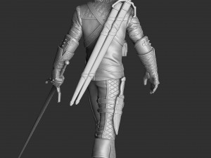 The Witcher Geralt of Rivia 3 for 3D printing STL Modèles 3D en vedette