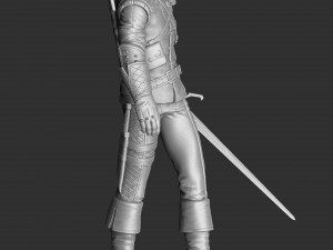The Witcher Geralt of Rivia 3 for 3D printing STL Modèles 3D en vedette