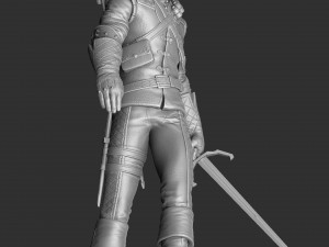 The Witcher Geralt of Rivia 3 for 3D printing STL Modèles 3D en vedette