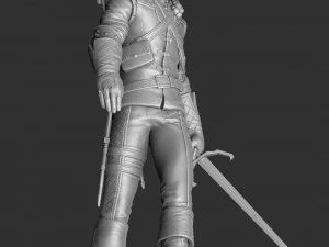 The Witcher Geralt of Rivia 3 for 3D printing STL 3D Print Model