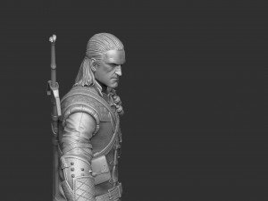 The Witcher Geralt of Rivia 3 for 3D printing STL Modèles 3D en vedette