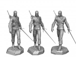 The Witcher Geralt of Rivia 3 for 3D printing STL 3Dプリントモデル