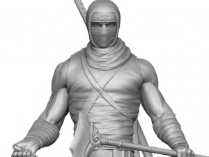 RYU HAYABUSA Ninja Guyden with Kusarigama 3 for 3d print Model do druku 3D