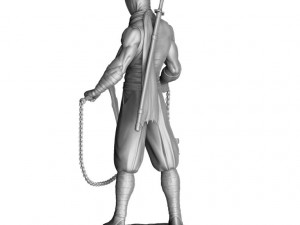 RYU HAYABUSA Ninja Guyden with Kusarigama 3 for 3d print Model do druku 3D