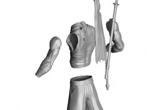RYU HAYABUSA Ninja Guyden with Kusarigama 3 for 3d print Model do druku 3D