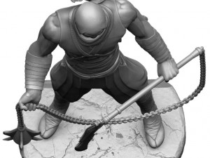 RYU HAYABUSA Ninja Guyden with Kusarigama 3 for 3d print Model do druku 3D
