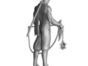 RYU HAYABUSA Ninja Guyden with Kusarigama 3 for 3d print Model do druku 3D