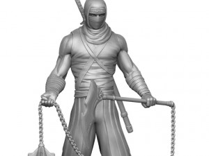 RYU HAYABUSA Ninja Guyden with Kusarigama 3 for 3d print Model do druku 3D