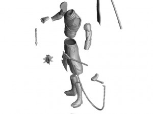 RYU HAYABUSA Ninja Guyden with Kusarigama 3 for 3d print Model do druku 3D