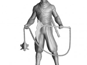 RYU HAYABUSA Ninja Guyden with Kusarigama 3 for 3d print Model do druku 3D