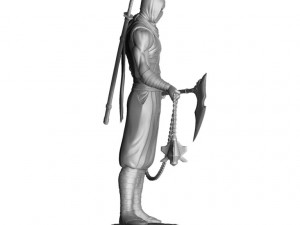 RYU HAYABUSA Ninja Guyden with Kusarigama 3 for 3d print Model do druku 3D