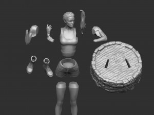 Sonya Blade 1995 for 3D print assemble 3D Model