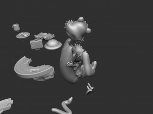 CALVIN AND HOBBES FOR 3D PRINT STL HUG MODEL 3D Принт Модель